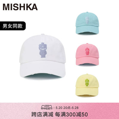 Mishka绣花棒球帽弯爷熊