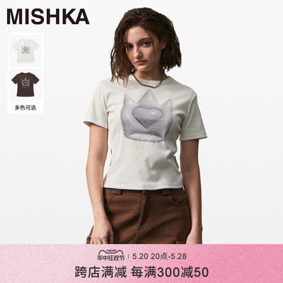 MISHKA短袖美式复古印花