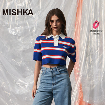 MISHKA短袖复古美式绣花