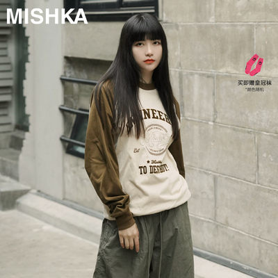 长袖T恤MISHKA美式纯棉插肩袖