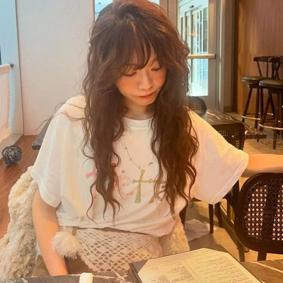 somi家海外直邮正品春新款fletta气质圆领字母印花短袖T恤上衣女