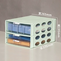 Светло-зеленый, один большой слой и два маленьких слоя, вмещают папки/сумки формата А4.