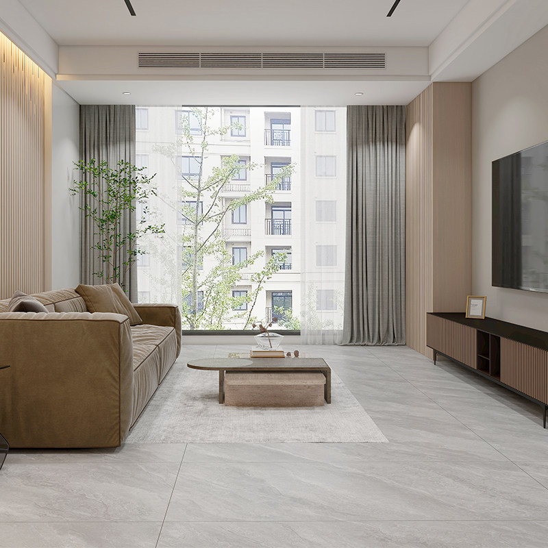 新中源  素 柔光砖侘寂风750*1500瓷砖防滑地砖哑光墙砖xf715131