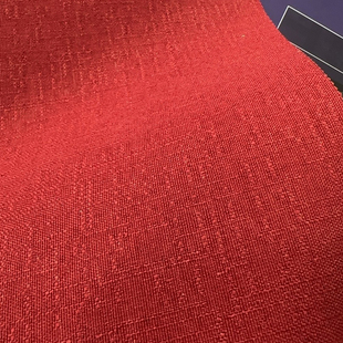 中国红墙布故宫红宫墙红深红加厚哑光棉麻布壁布丝绸贡缎布复古红