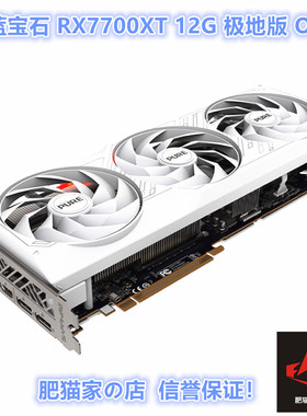 肥猫家の店 蓝宝石 RX7700XT 12G 极地版OC 台式电竞游戏独立显卡