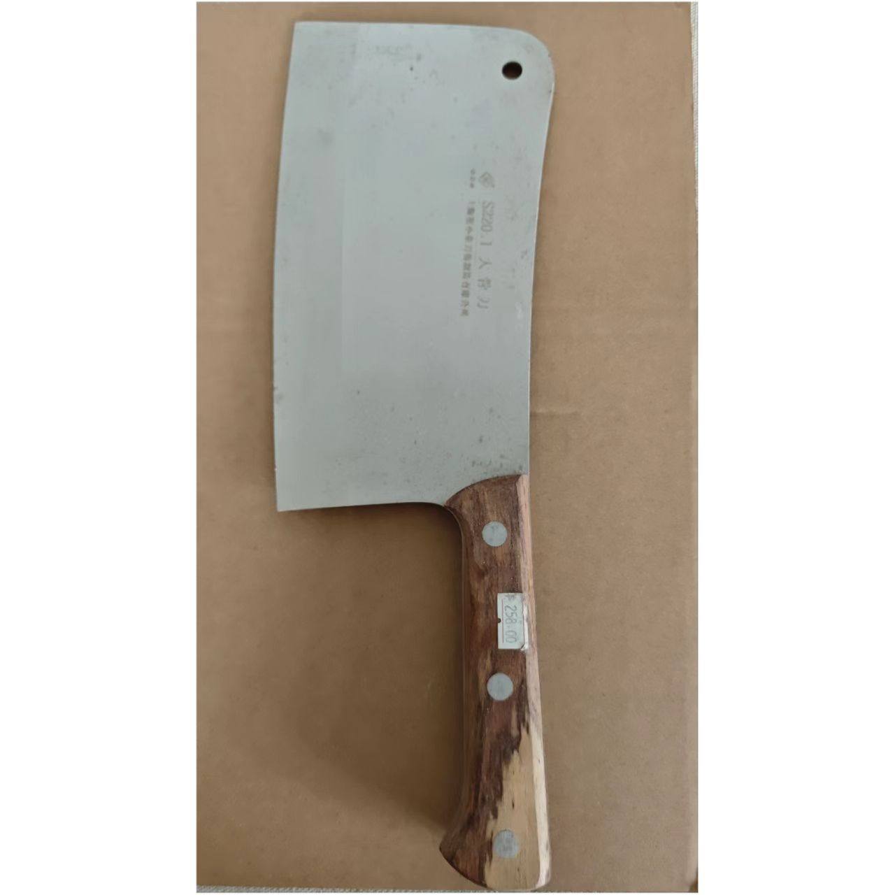 上海泉字牌不锈钢斩骨刀木柄厨房刀具厨师专用砍骨刀家用切骨刀