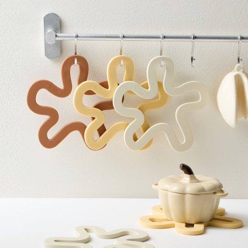 meelyhome硅胶花朵隔热垫