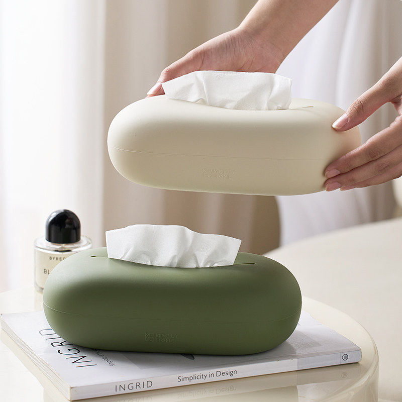 meelyhome奶油风纸巾盒硅胶创意客厅抽纸盒卧室茶几餐巾纸收纳盒,收纳整理,纸巾盒,淘宝优惠券,粉丝福利购,淘宝优惠卷