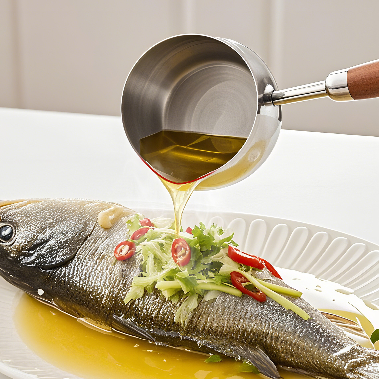 meelyhome304不锈钢泼油锅