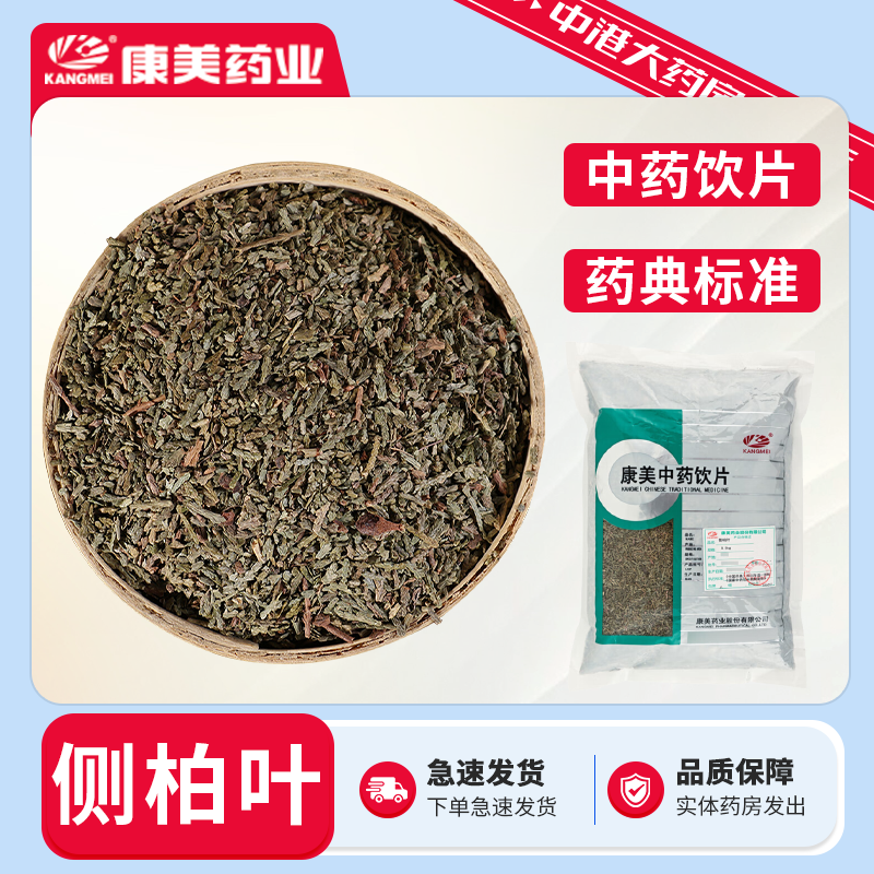 康美中药 侧柏叶 500g 中药材中药饮片侧柏叶洗发扁柏叶丛柏叶