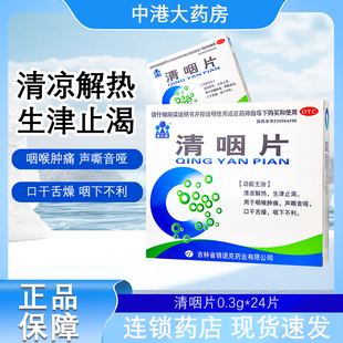 康乐果 清咽片24片/盒清凉解毒咽喉肿痛声嘶音哑口干舌燥生津止渴