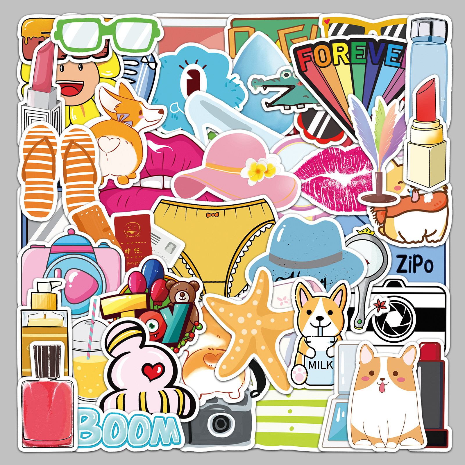 50张ins风VSCO防水手账本贴纸