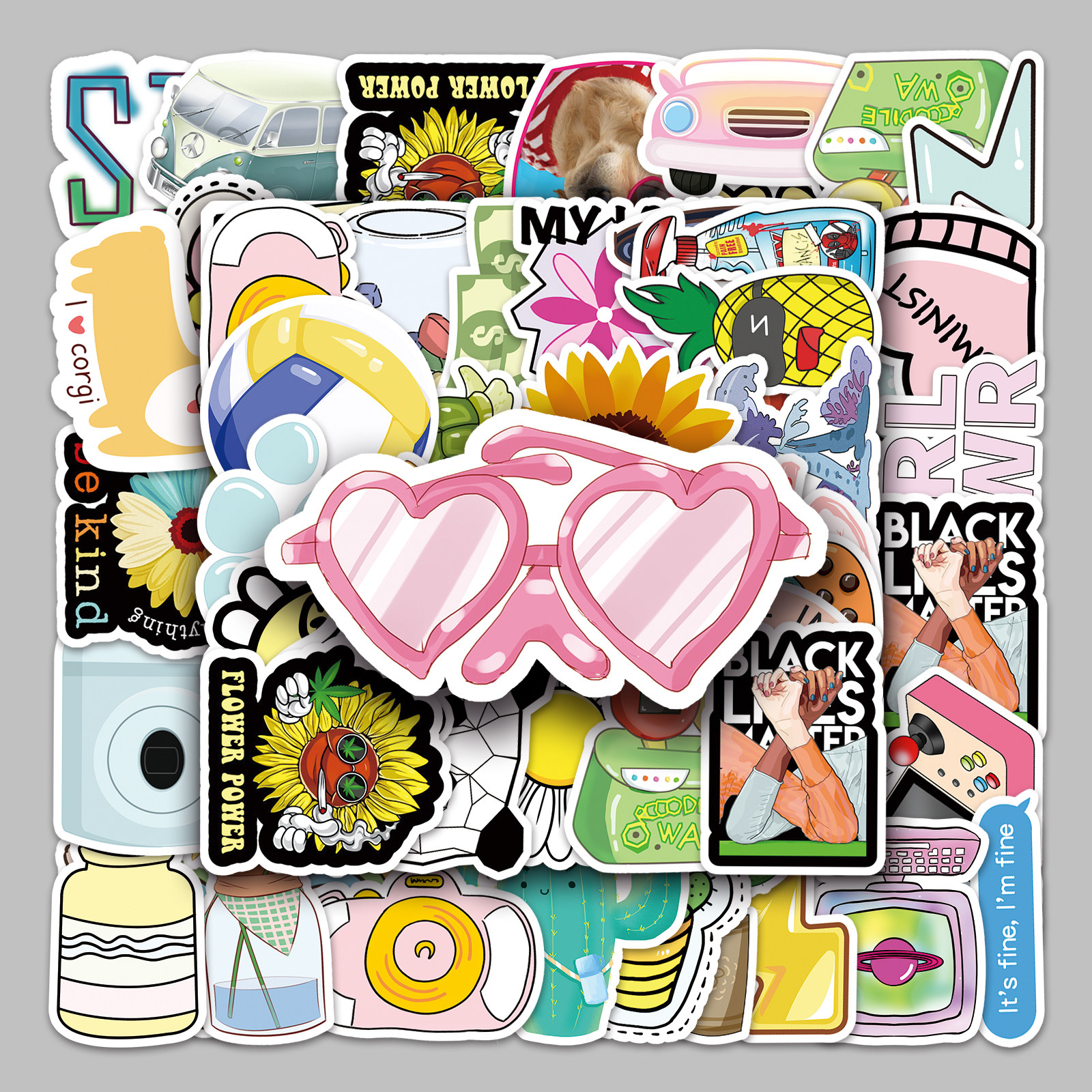 50张vsco涂鸦防水装饰行李箱贴纸