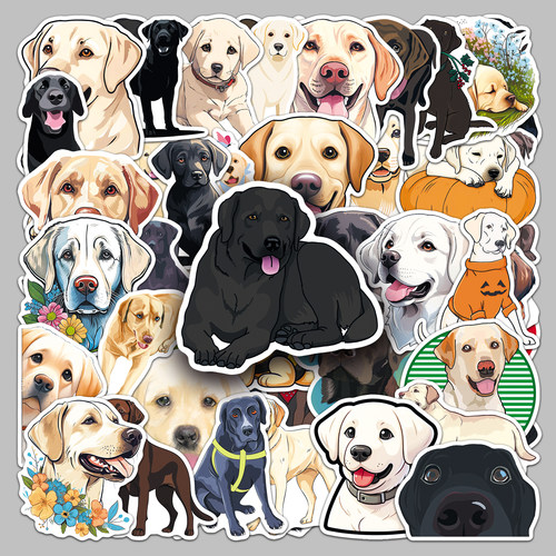 50张拉布拉多Labrador retriever贴纸可爱小狗动物手机壳手账贴纸
