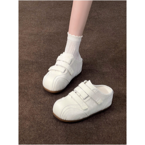 5cm内增高魔术贴德训小白鞋女