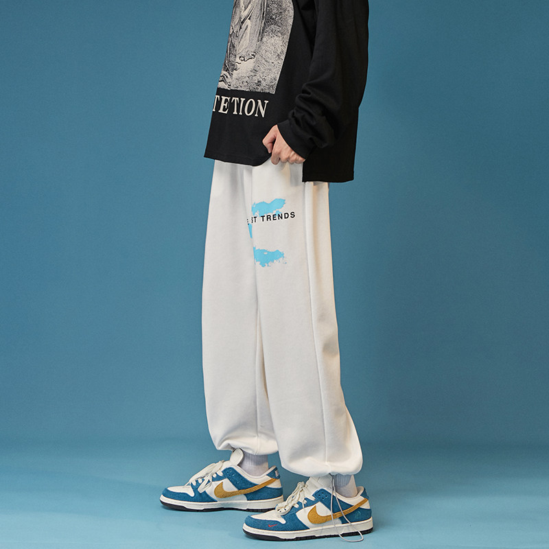 A432-1-R6P50控68秋冬个性白云印花运动针织卫裤，男装休闲裤，星座518-1（原A432-1）