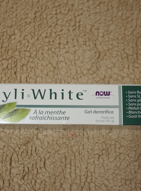 现货 美国Now Foods Solutions Xyli-White牙膏凝胶清新薄荷