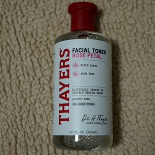 美国正品 Thayers金缕梅玫瑰花瓣爽肤水 保湿收毛孔无酒精 355ml