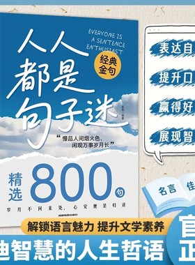人人都是句子迷正版精选800句珍藏版名家语录大全清醒通透的聚宝盆一句话点亮人生一句顶一万句经典金句积累人生启迪哲理励志书籍