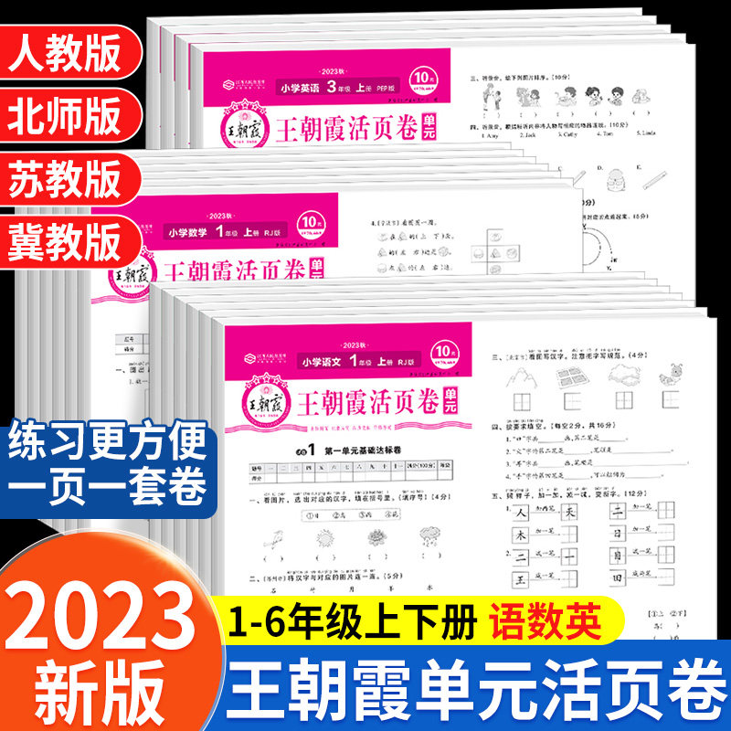 2023王朝霞试卷活页卷子小学上下册一二三四五六年级单元测试英语数学语文模拟冲刺100分全能练考卷人教版苏教北师版课课练习同步怎么看?