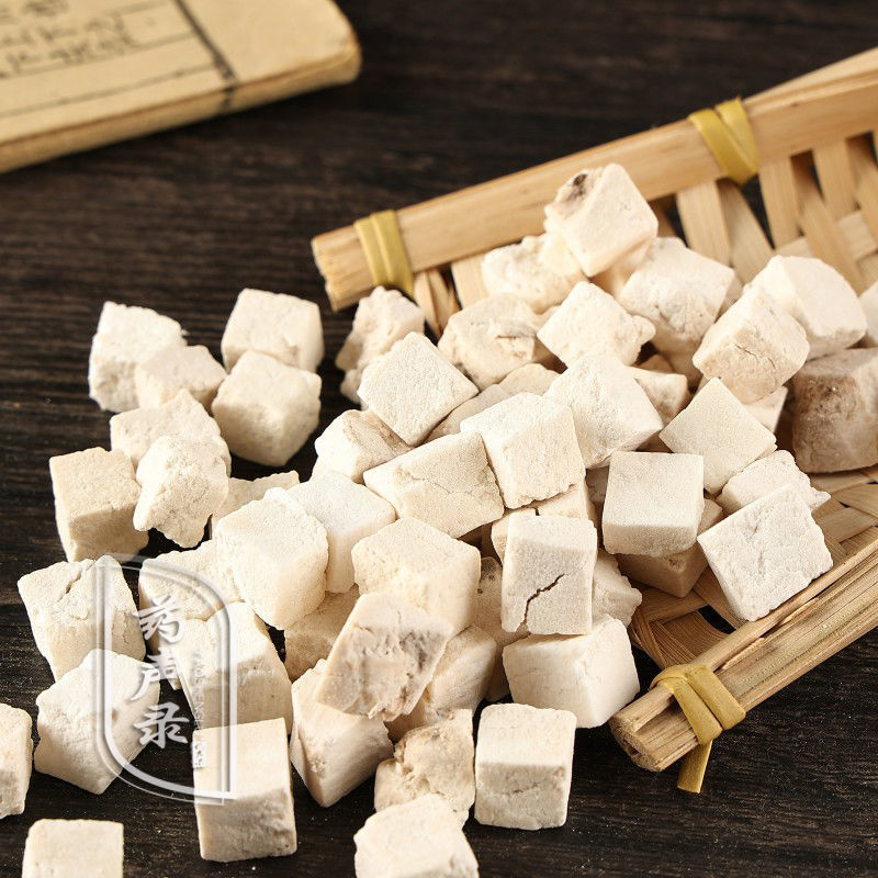 云南野生茯苓材包邮白茯苓粉食用块丁  芡实茶非土伏苓真货