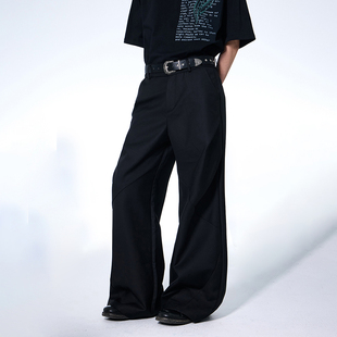 休闲裤 ROGIC逻辑中腰小A字结构西裤 男女cleanfit阔腿宽松垂感长裤