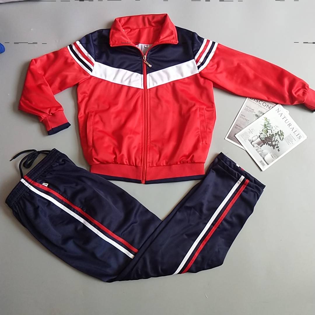 校服春秋校服蓝色套装中小学生男女生运动服初高中红色班服两件套