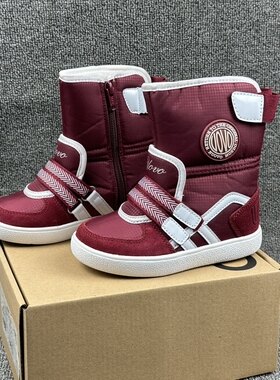 特价清仓冬季运动靴子中大童雪地靴毛毛里加厚棉鞋防水保暖防滑