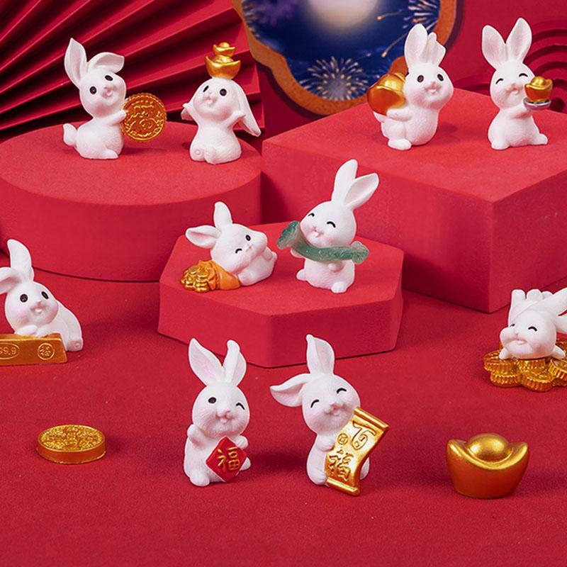 微景观可爱动物新年元宝摆件