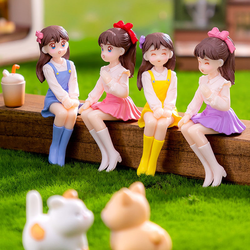 微景观创意PVC甜心闺蜜女孩小人摆件可爱手工DIY汽车桌面车载装饰,家居饰品,装饰摆件,淘宝优惠券,粉丝福利购,淘宝优惠卷