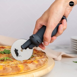 OTOTO小猫披萨切刀KittyCut创意滚轮切割刀不锈钢刀具厨房小工具