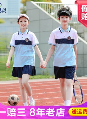 澜洋贝贝夏季运动套头深圳布中学生男女通用套装校服BT36D66