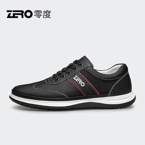 Zero零度男鞋轻质真皮休闲皮鞋23秋季新款男士磨砂皮日常休闲鞋男