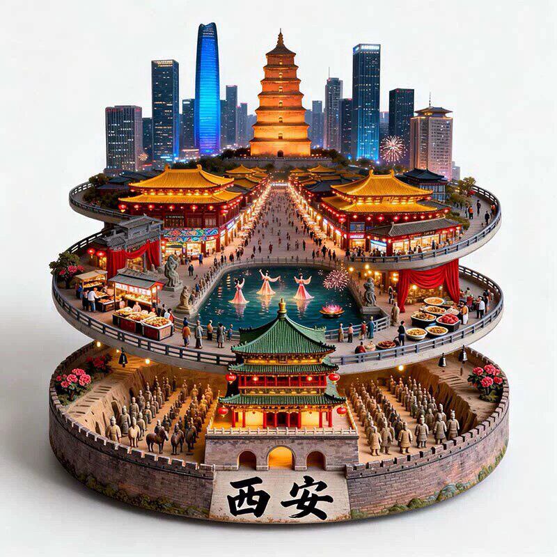 西安文创冰箱贴2026新款金属浮雕磁贴陕西兵马俑旅游纪念品伴手礼图片