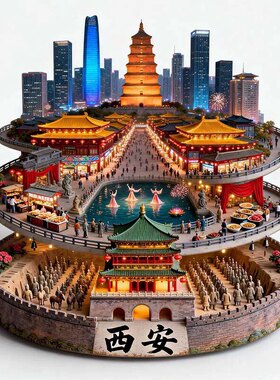 西安文创冰箱贴2026新款金属浮雕磁贴陕西兵马俑旅游纪念品伴手礼