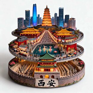 西安文创冰箱贴2026新款金属浮雕磁贴陕西兵马俑旅游纪念品伴手礼