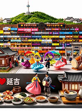 吉林长春延吉网红墙金属冰箱贴立体浮雕磁贴旅游纪念品文创伴手礼