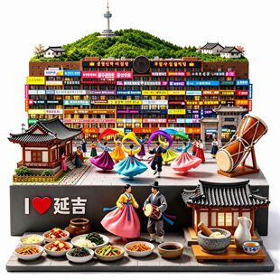 吉林长春延吉网红墙金属冰箱贴立体浮雕磁贴旅游纪念品文创伴手礼