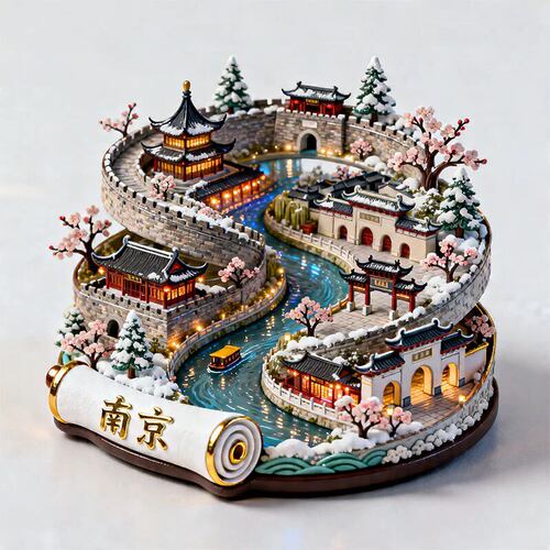 南京文创冰箱贴2026新款金属磁贴中山陵长江大桥旅游纪念品礼物