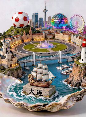 大连浮雕冰箱贴2026新款金属磁贴星海广场旅游纪念品文创伴手礼