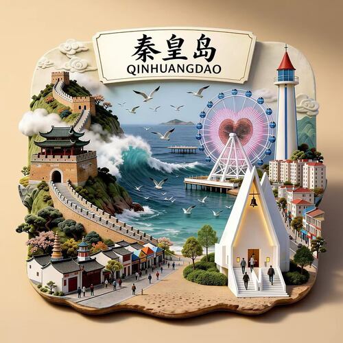 秦皇岛文创冰箱贴2026新款金属磁贴大连旅游纪念品文创伴手礼物