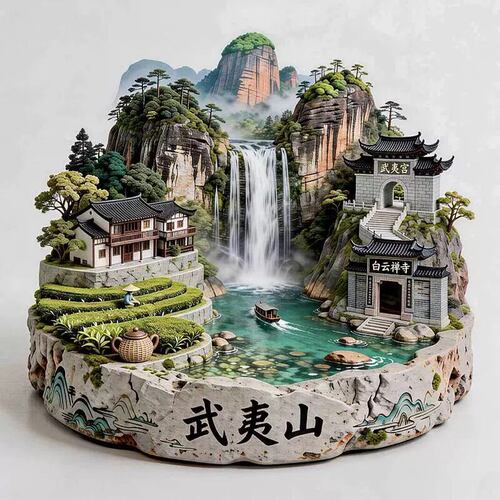 武夷山文创冰箱贴2026新款金属磁贴福建旅游纪念品伴手礼物装饰贴