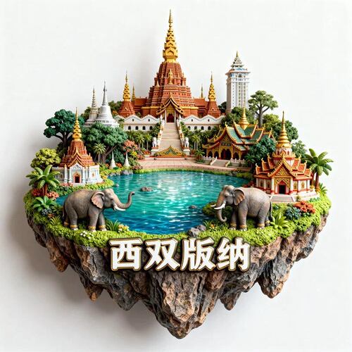 云南西双版纳冰箱贴2026新款金属立体磁贴旅游纪念品文创伴手礼