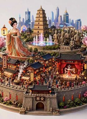 西安文创冰箱贴2026新款金属浮雕磁贴陕西兵马俑旅游纪念品伴手礼
