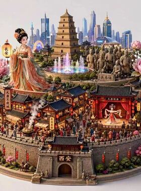 西安文创冰箱贴2026新款金属浮雕磁贴陕西兵马俑旅游纪念品伴手礼