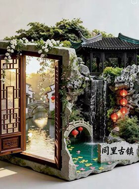 苏州同里古镇金属冰箱贴立体浮雕磁贴苏州旅游纪念品文创伴手礼