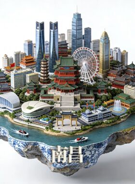 江西南昌文创冰箱贴2026新款金属浮雕磁贴南昌旅游纪念品伴手礼物