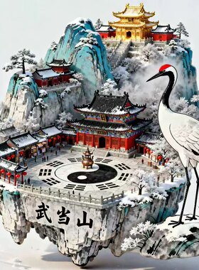 武当山文创冰箱贴2026新款金属浮雕磁贴湖北旅游纪念品伴手礼物