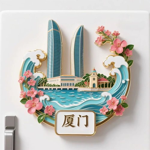 厦门浮雕冰箱贴2025新款金属立体磁吸贴福建文创旅游纪念品伴手礼