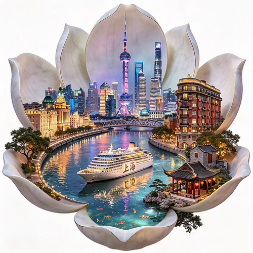 上海白玉兰金属冰箱贴立体浮雕磁贴旅游纪念品文创伴手礼物装饰贴